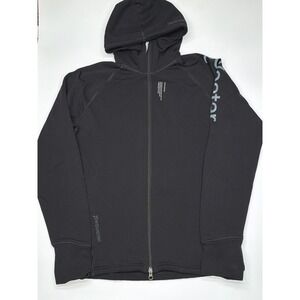 Houdini Mens M‎ Power Houdi Black Fleece Zip Up HoodJacket Size Medium Polestar